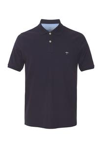 Классическая мужская рубашка поло с коротким рукавом и вышивкой FYNCH-HATTON, темно-синий