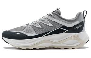 XTEP Антискользящие и износостойкие дышащие низкие кроссовки для бега мужские серо-белые, цвет Gray White