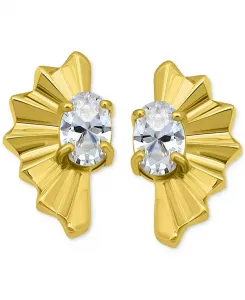 Серьги-Гвоздики с кубическим цирконием Giani Bernini, gold