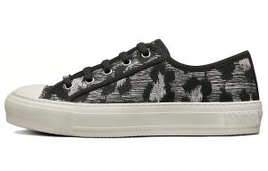 Кроссовки Walk"n"Skateboarding женские низкие серые/черные Dior