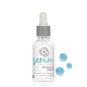 Натуральная гиалуроновая сыворотка для жирной кожи, мочевина, молочная кислота, овсяное молоко 30мл, eFiore