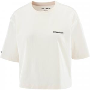 Футболка с рукавом дроп-шоулдер женская SALOMON, мягкий белый