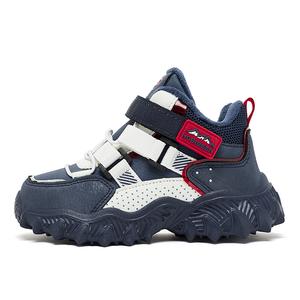 Нескользящие, легкие, амортизирующие, теплые, детские, повседневные кроссовки для детей HOBIBEAR, синий/белый