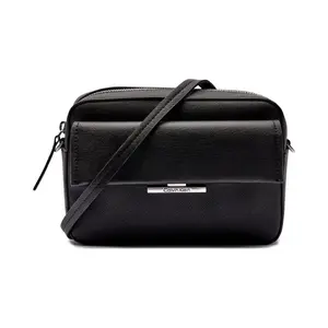 Сумка-Мессенджер из сафьяновой кожи Calvin Klein, черный