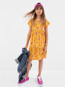 Детское платье с цветочными рюшами Gap, желтый