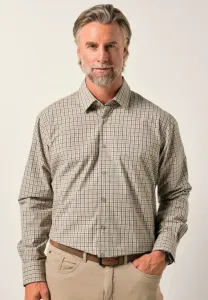 Рубашка комфортного кроя karo langarm kentkragen Boston Park, Sand