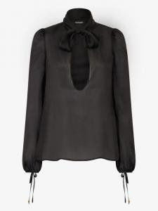 Шелковая блузка Roberto Cavalli, черный