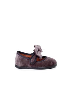 Туфли Мэри Джейн для девочки на застежке-липучке Pisamonas, серый