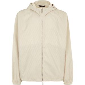 FENDI Ветровка с капюшоном FF Logo, White