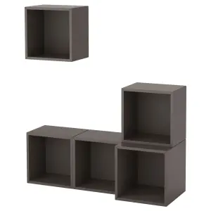 Комбинация настенного шкафа, темно-серый, 105x35x120 см, без крышки EKET IKEA