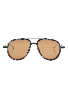 Солнцезащитные очки-пилоты Thom Browne Eyewear, синий