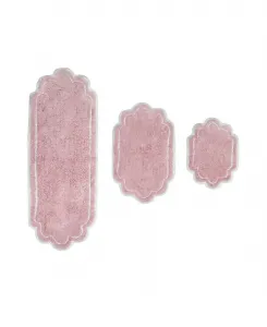 Набор из 3 ковриков для ванной комнаты Allure Home Weavers, розовый