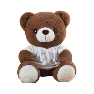 Плюшевая кукла милый медвежонок 25 см высотой Tak Bebe, белый/темно-коричневый