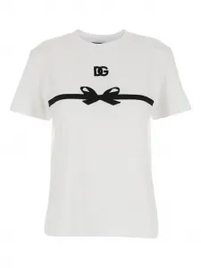 Футболка с логотипом и бантом DOLCE & GABBANA, белый