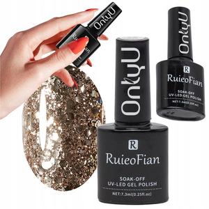 ГИБРИДНЫЙ ЛАК ДЛЯ НОГТЕЙ ШАМПАНСКОГО КОРИЧНЕВОГО ЦВЕТА С БЛЕСТКАМИ УФ-ЛАК/L127 OnlyU