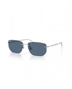 Солнцезащитные очки унисекс с геометрическим рисунком, RB3768 Ray-Ban, Silver