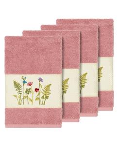 Набор из 4 декоративных полотенец для рук «serenity» из турецкого хлопка. Linum Home, Tea Rose