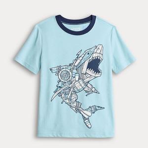 Футболка с принтом для мальчиков 4-12 лет Jumping Beans, Blue Ship Shark
