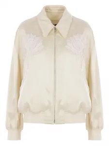 Бомбер с цветочной вышивкой JIL SANDER, нейтральный