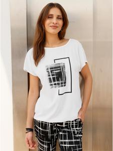 Блузка-слипон с белым и черным принтом WITT WEIDEN