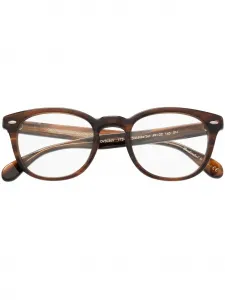 Очки Sheldrake Sun в круглой оправе Oliver Peoples, коричневый