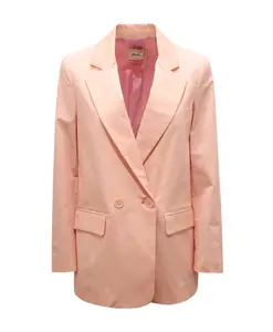 Объемное двубортное шерстяное пальто Dixie, розовый