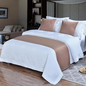TTiiLoe Бежевый бегунок для кровати из льна, декоративное покрывало для гостиничной спальни