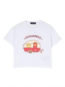 Dsquared2 футболка с графичным принтом, белый