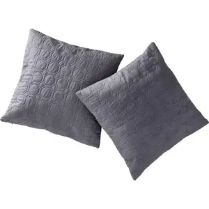 Наволочка Sonio с красивой стежкой Ibena, антрацит