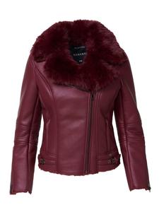 Женская куртка с мехом на воротнике коричневого цвета KOROSHI