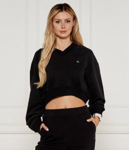 Толстовка CALVIN KLEIN JEANS Cropped Fit, черный