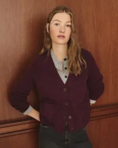 Женский однотонный кардиган с длинным рукавом Lloyd's, бордовый