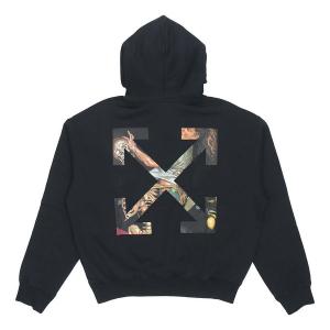 Толстовка fw20 painting arrow hooded sweater men's black Off-White, черный