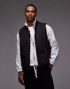 Жилет рабочий Bigfoot вощеный темно-коричневого цвета Element