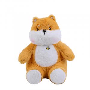 Плюшевая кукла Bee Shiba Inu, высота 35см/45см/65см OLOEY, коричневый