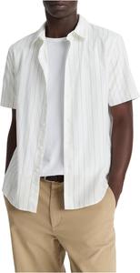 Рубашка Vince Chatsworth Stripe Short Sleeve Shirt, цвет Natural Combo