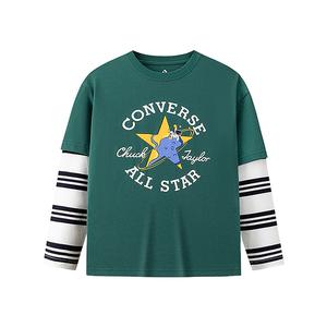 Футболка для детей Crew Neck Moderate Converse, antique зеленый