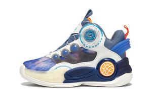 Детские баскетбольные кроссовки с высоким верхом, нескользящие, износостойкие, дышащие MQD, синий