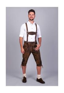 Брюки длиной до колена из дикой кожи Ян Edelnice, коричневый