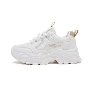 Mulinsen Скользоустойчивые износостойкие дышащие женские кроссовки на низком ходу в стиле чанки белый хаки, цвет White Khaki