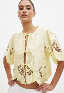 Блуза NA-KD ANGLAIS, Yellow