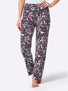 Пижамные брюки с принтом экрю и темно-синего цвета WITT WEIDEN