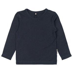 Детский топ с длинным рукавом из шерсти и бамбука - рубашка из мериноса Mikk-Line, Blue Nights