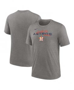 Мужская футболка Heather Charcoal Houston Astros We Are All Tri-Blend Nike, черный