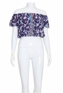 Топ Jacinta в узоре Paisley White TAJ by SABRINA CRIPPA