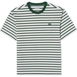 LACOSTE Футболка мужская белая зеленая