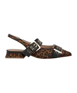 Широкие туфли на каблуке с пряжкой Alma En Pena, коричневый