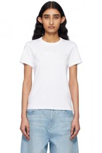 Белая тонкая футболка с логотипом Helmut Lang