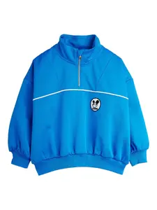 Топ с нашивкой в виде панды на молнии Mini Rodini, синий