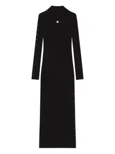 Платье в рубчик Courrèges, черный